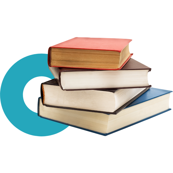 Imagen de libros apilados