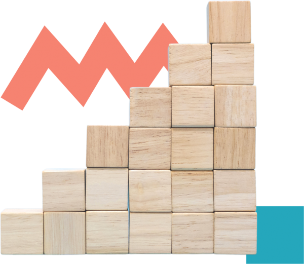 Imagen de cubos de madera apilados