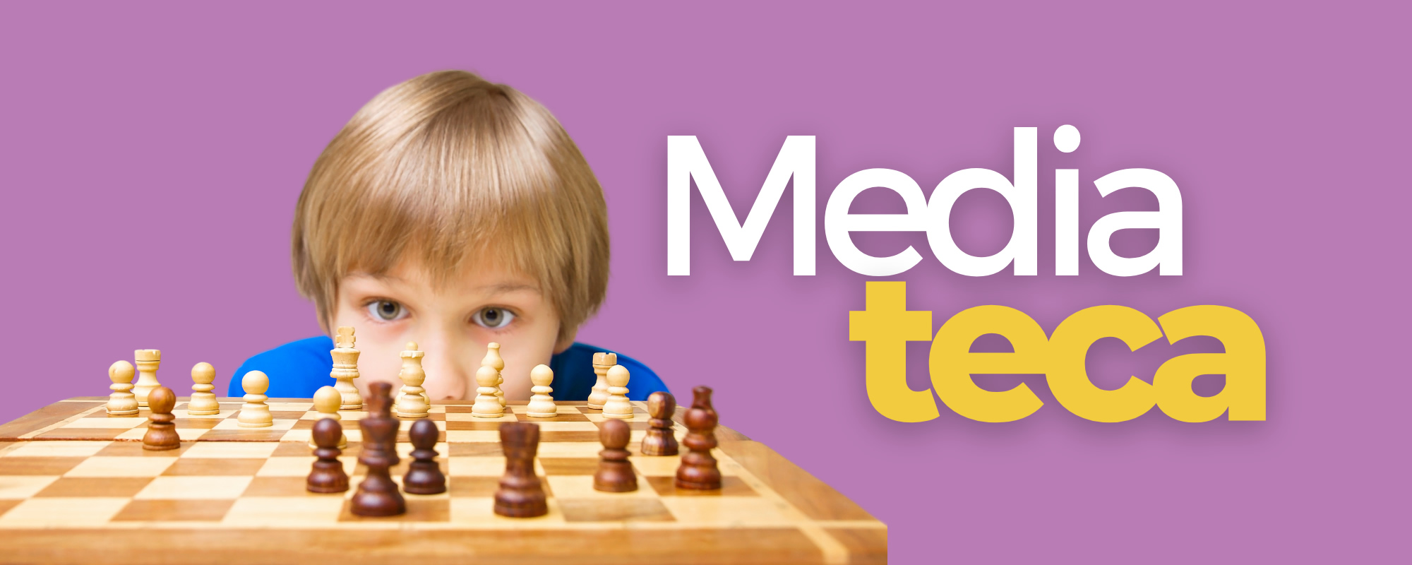 Imagen de portada de Tipo de Recurso "Estrategia" - Se visualiza un chico mirando hacia un tablero de ajedrez